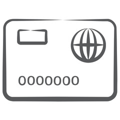 
Icon of bank card, editable vector design
