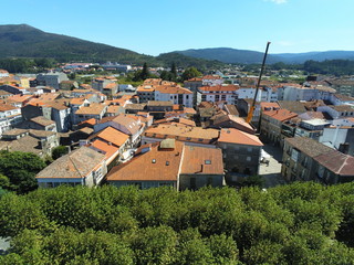 Fototapeta na wymiar Padron, beautiful village of A Coruña,Galicia,Spain. Aerial Drone Photo