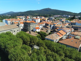 Obraz premium Padron, beautiful village of A Coruña,Galicia,Spain. Aerial Drone Photo
