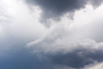 Dark sky with storm clouds