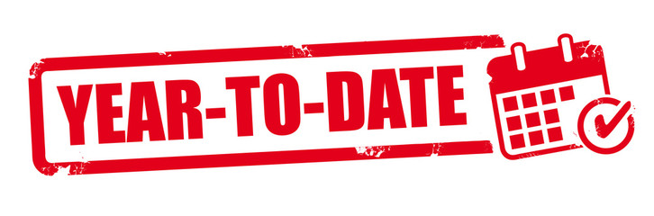 YTD - red vector rubber stamp