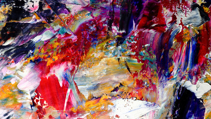 Colorful abstract background wallpaper. Modern motif visual art. Mixtures of oil paint. Trendy hand...