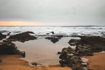 sunset on the beach