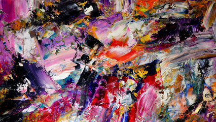 Colorful abstract background wallpaper. Modern motif visual art. Mixtures of oil paint. Trendy hand...