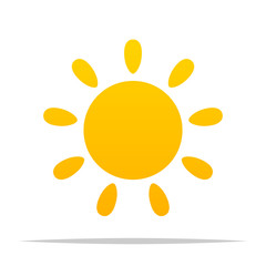 Sunny sun vector isolated illustration