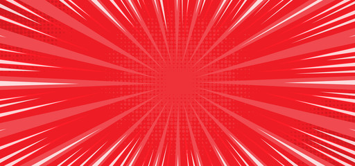 Pop art comic background with red