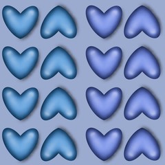 Valentine's Day pattern, blue