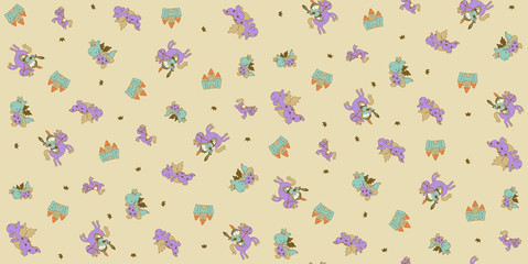 seamless pattern with colorful confetti