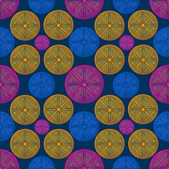 Citrus pattern
Blue pink and yellow