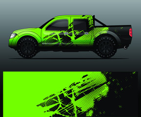 truck and vehicle Graphic vector. Racing background for vinyl wrap and decal