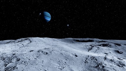 alien planet landscape, view from a beautiful planet, beautiful space background 3d render © Aleksandr