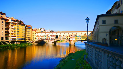 Obraz premium Florenz, Italien: Blick auf den Ponte Vecchio