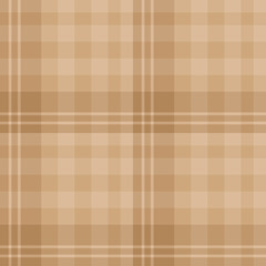 Seamless pattern in cute beige colors for plaid, fabric, textile, clothes, tablecloth and other things. Vector image.