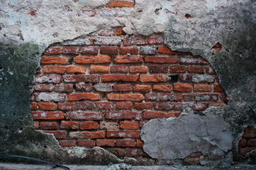 Old and dirty brick wall background vintage style
