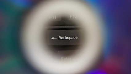 magnifying glass on blue background