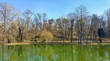 Fototapeta na wymiar Burg am Stadtpark