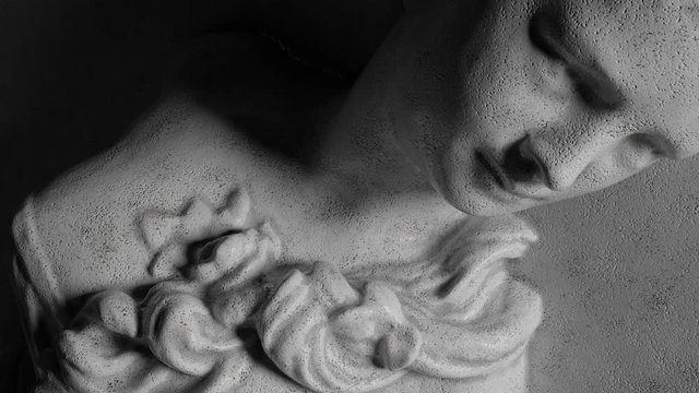 3d render of abstract statue element. Elegant decorative background. Closeup.