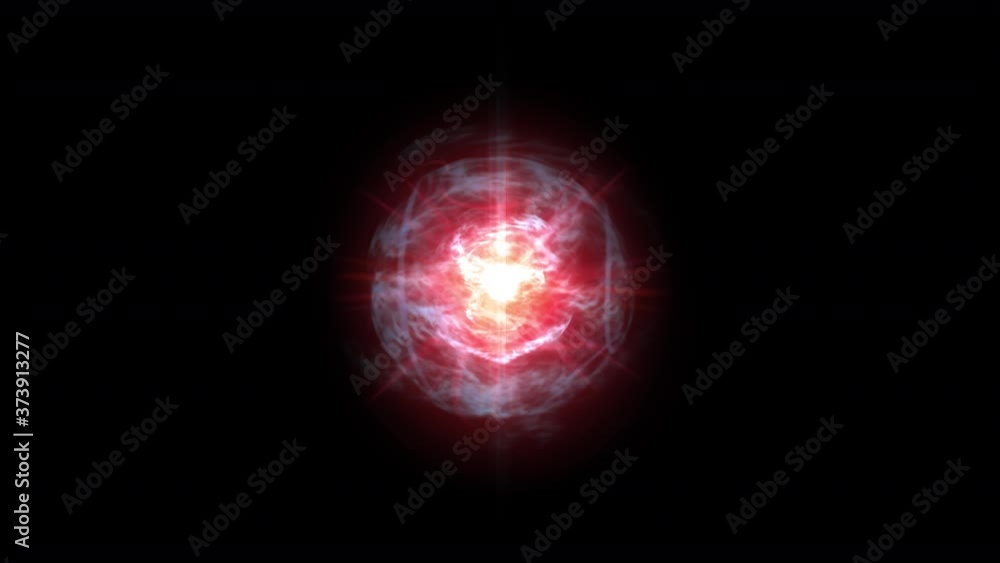 Aufkleber fire red energy ball effect aura glow spin with 3d rendering include alpha channel.