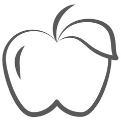 
Apple icon in line vector design.
