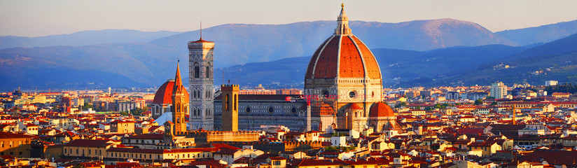 Florenz, Italien: Panorama um den Dom