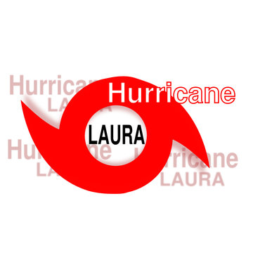 Hurricane Laura, red  web icon	
