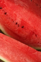 Delicious juicy red watermelon on the table