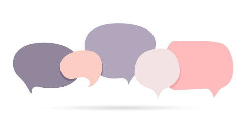 Speech bubble flat vector design