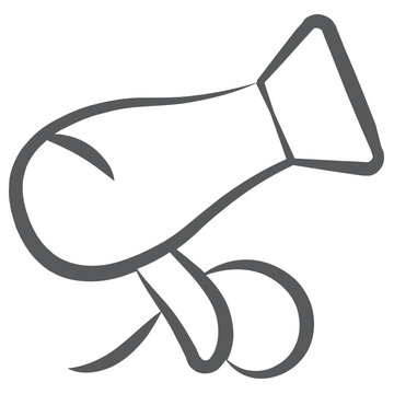 recommend clip art: 
                    Electronic hair dryer icon in line design 
                    