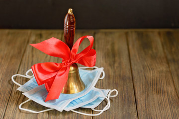 back to school quarantine background. beginning of school year.