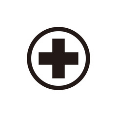 Medical sign. Plus icon vector