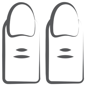 
Line icon of manicure service 

