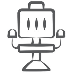 
Editable line design of salon chair icon
         