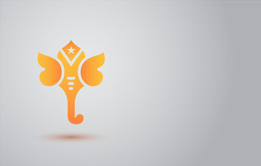 Shree Ganesha modern symbol with free space for text, 
graphic banner