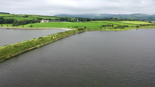 Aerial of Inch isalnd and parts of the Wildfowl Reserve Looped Walk