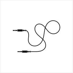 Audio Cable Icon, Plug Wire