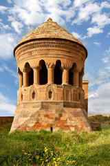 Historical mausoleum of Selcuk ruler Bayindir Bey, in the town of Ahlat, Turkey