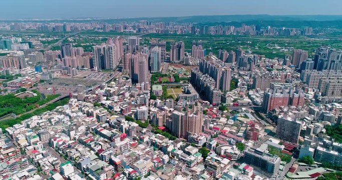 Aerial shot of Hsinchu Science park, Taiwan