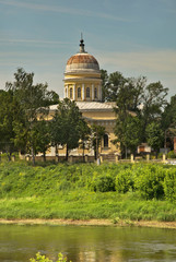 Church of Entry of Lord into Jerusalem in Torzhok. Tver region. Russia