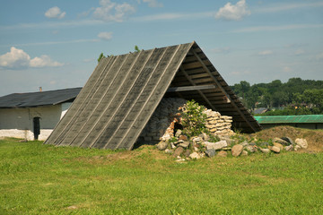 Glacier cellar at Monastery of Sts. Boris and Gleb (Novotorzhsky Borisoglebsky monastery) in Torzhok. Tver region. Russia