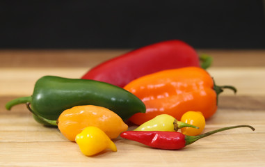 yellow and red peppers