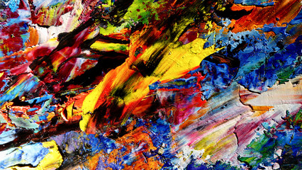 Colorful abstract background wallpaper. Modern motif visual art. Mixtures of oil paint. Trendy hand...