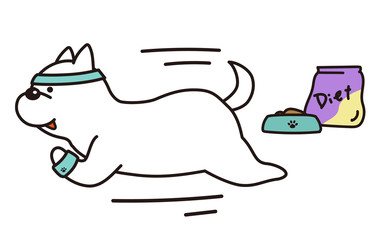 ダイエットに励む犬