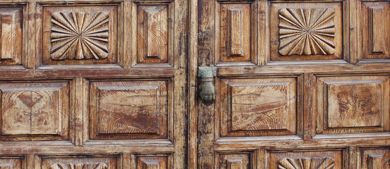 Antique old wooden door 