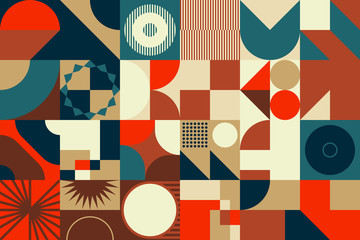 Colorful Geometric Vector Pattern Design