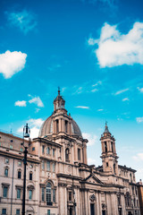 Antique building view in Rome, ITALY