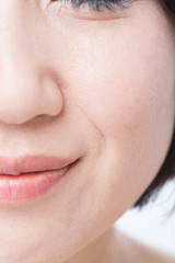 Obraz premium ミドル女性の口元