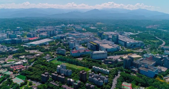 Aerial shot of Hsinchu Science park, Taiwan