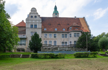 Palace in Ploty, also known as the new castle, Poland