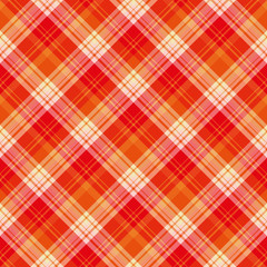 Seamless pattern in bright red, orange and light pink colors for plaid, fabric, textile, clothes, tablecloth and other things. Vector image. 2