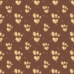 Paw marks pattern 